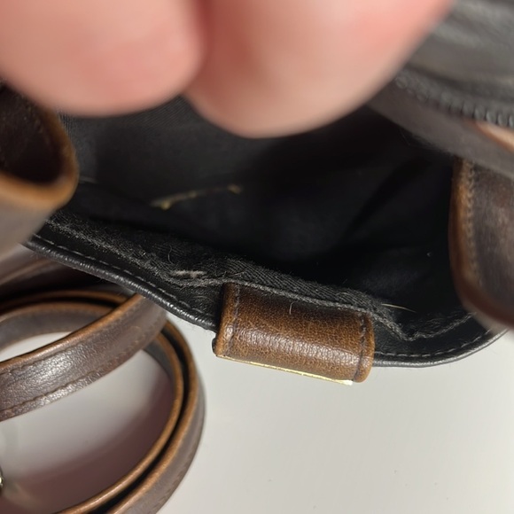 Liz Claiborne Vintage 80’s Crossbody Brown/Black Purse - Picture 8 of 11